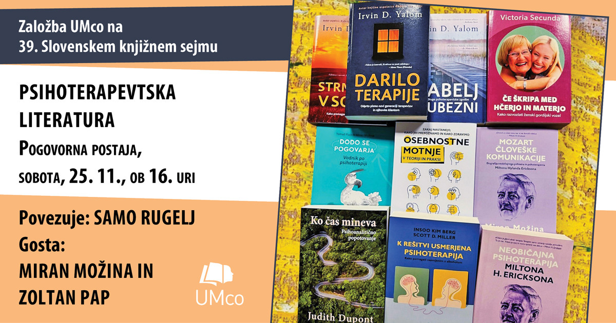 UMco vabi na Slovenski knjižni sejem: Psihoterapevtska literatura