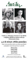 Kulturni večer po Prešernovem dnevu v knjigarni Antika: 4 x 8 minut »Hiše poezije«